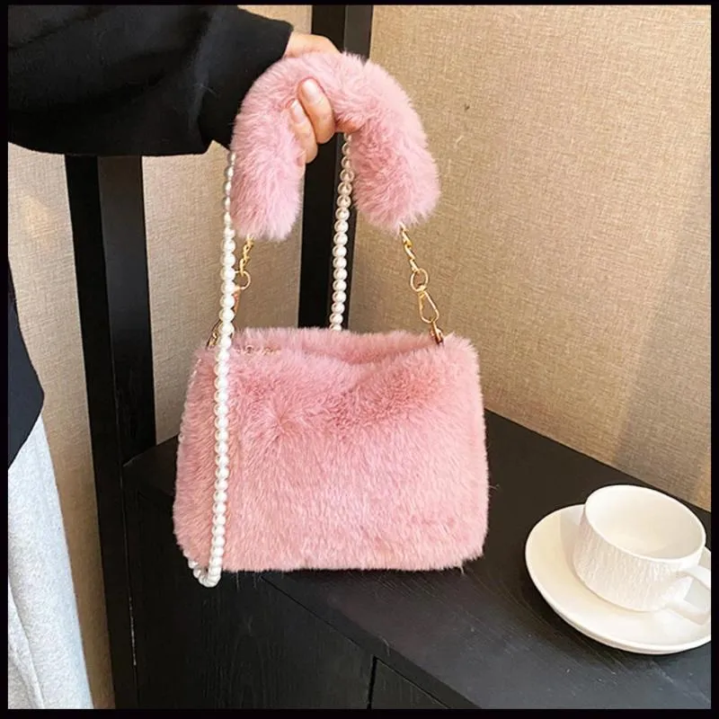 Sacs de soirée Perles Épaule Femme En Vente 2023 Haute Qualité Solide Automne Coton Tissu Mode Bolsas Femininas