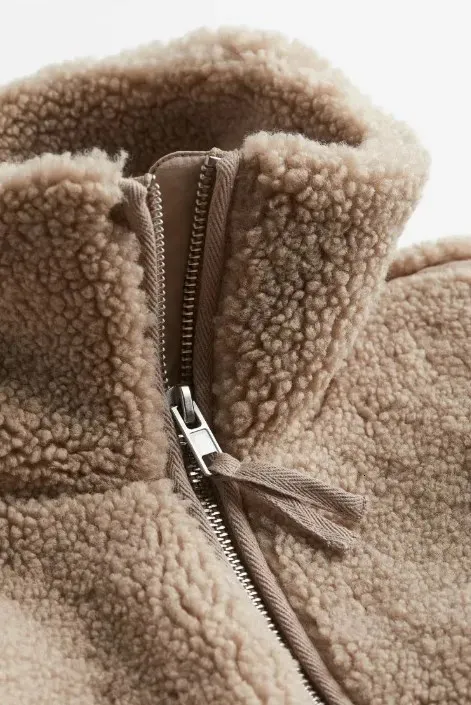 Veste D'Hiver Femme En Peluche - Chaude Et Douce - Fermeture Éclair Bidirectionnelle - Avec Poches - Manteau Épais Décontracté