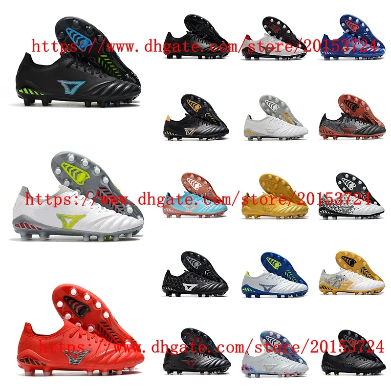 Ankomst Mens Soccer Shoes Cleats Morelia Neo III Made in Japan FG Football Boots Tacos de Futbol Leather