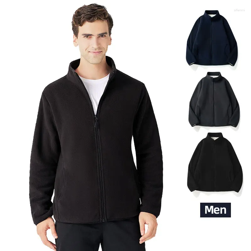 Men's Jackets Thick Fleece Jacket Women And Men Soft Lightweight Outdoor Hunting Clothes Winter Warm Zipper Hiking Coat