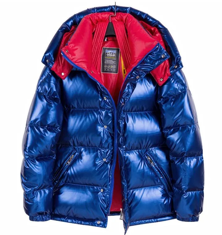 Giacca calda ispessita con cappuccio da uomo corta 2023 invernale nuova tendenza da coppia_voghion.com