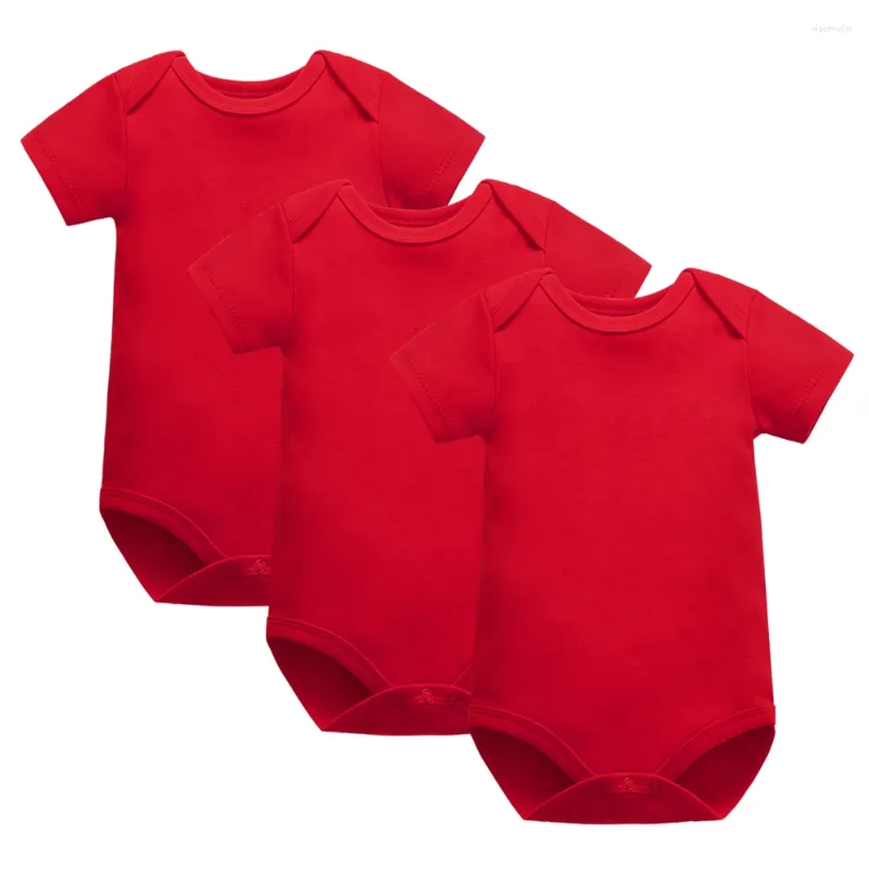 Rompertjes 3 Stuk/partij Baby Body Katoenen Baby Body Korte Mouw Kleding Soortgelijke Jumpsuit Cartoon Gedrukt Jongen Meisje