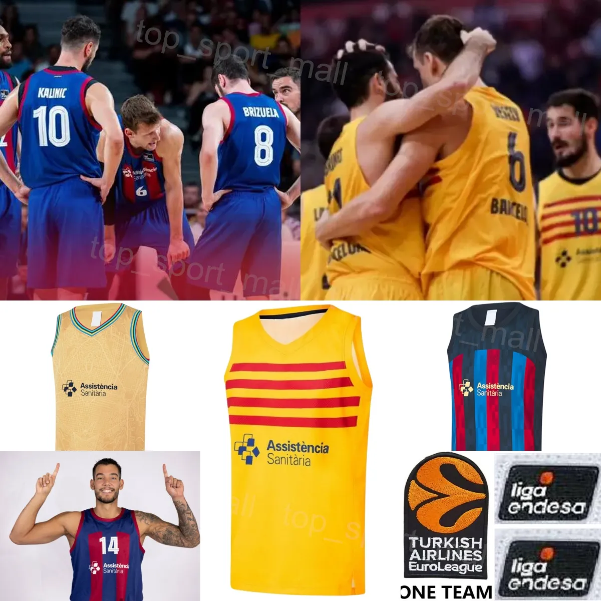 인쇄 된 농구 Baloncesto Barca Lassa 22 Cory Higgins Jersey 13 Tomas Satoransky 12 Nikola Kalinic 1 Oscar da Silva 8 Dario Brizuela 44 Joel Parra Liga A Men