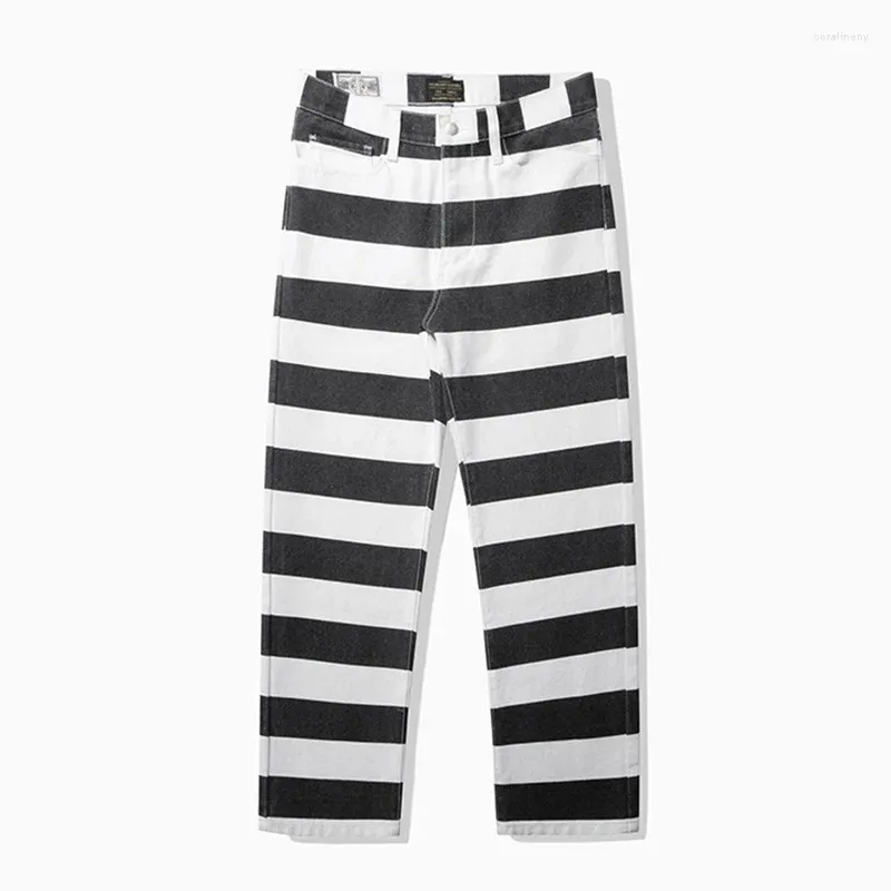 Pantaloni da uomo 2904 16 once di alta qualità cotone pesante a righe addensare tela lavoratore durevole casual pantaloni cargo dritti maschio