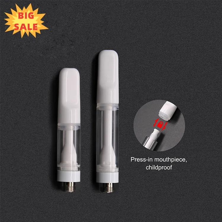 Wholesale High Quality A13 Empty Vape Cartridge Packaging Ceramic Coils Atomizers for 0.5 1.0 2.0 Gram Refillable Drip Tip Cell Thick Oil Cartridges with Blister