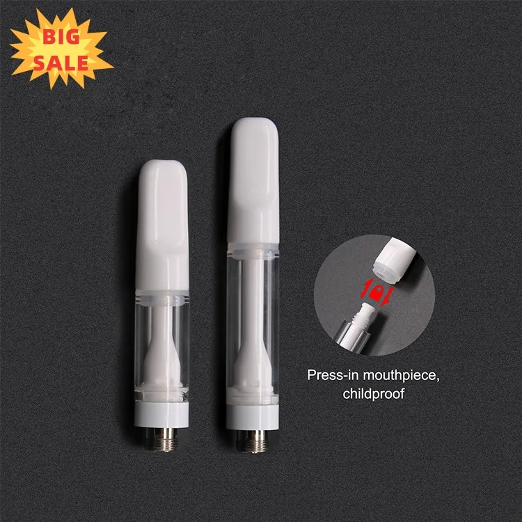 Groothandel van hoge kwaliteit A13 Lege vape cartridge verpakking Keramische spoelen Atomizers voor 0,5 1,0 2,0 gram Refilleerbare druppeltipcel Dikke oliecartridges met blister