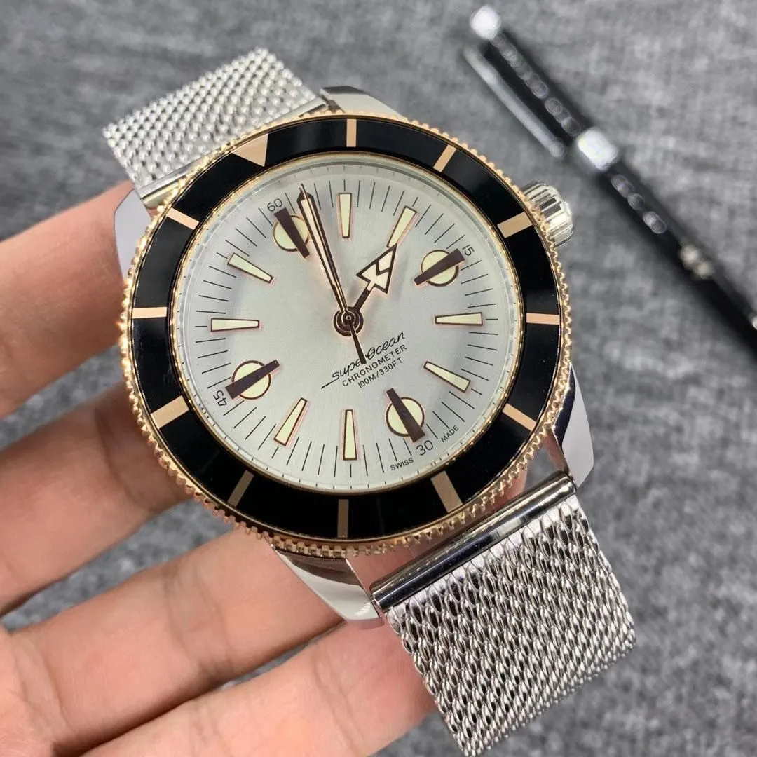 U1 Top AAA Bretiling Luxury Watch Two Tone Superocean Heritage 57 B20 Avenger Automatisk mekanisk rörelse Super Ocean Watch Rostfritt stål Män luft armbandsur 424