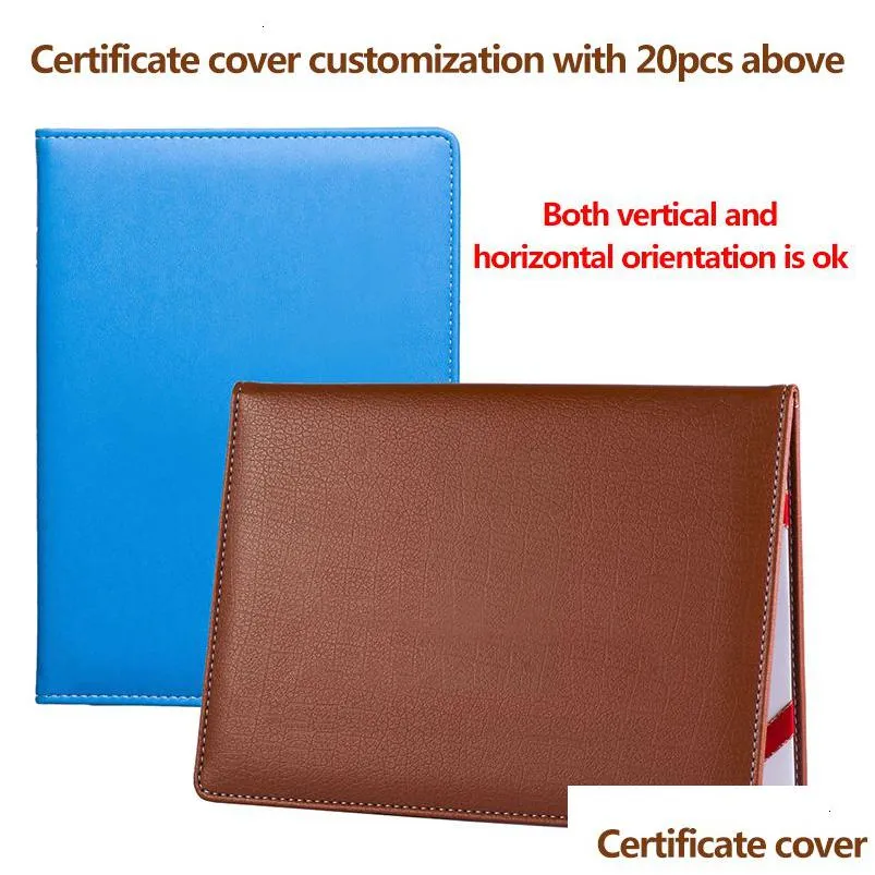 Autres fournitures scolaires de bureau Autres fournitures scolaires de bureau Titulaire de certificat en cuir de luxe A4 A5 Diplôme Er Custom Blank Dhgarden Dhras