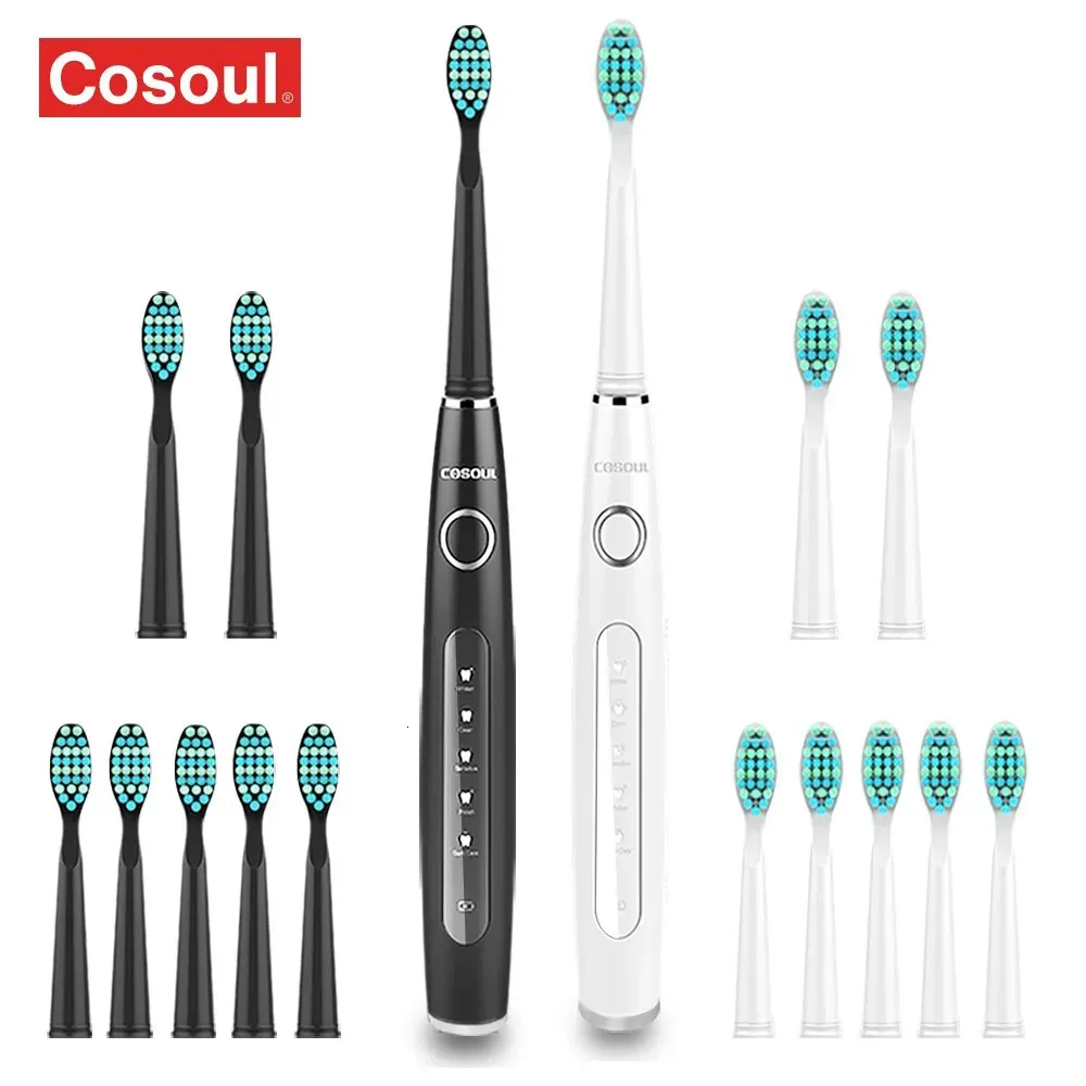 Toothbrush Electric Sonic tandläkare Rekommendation LED Display 5 Läges ersättare Huvud födelsedagspresent Jul 231017