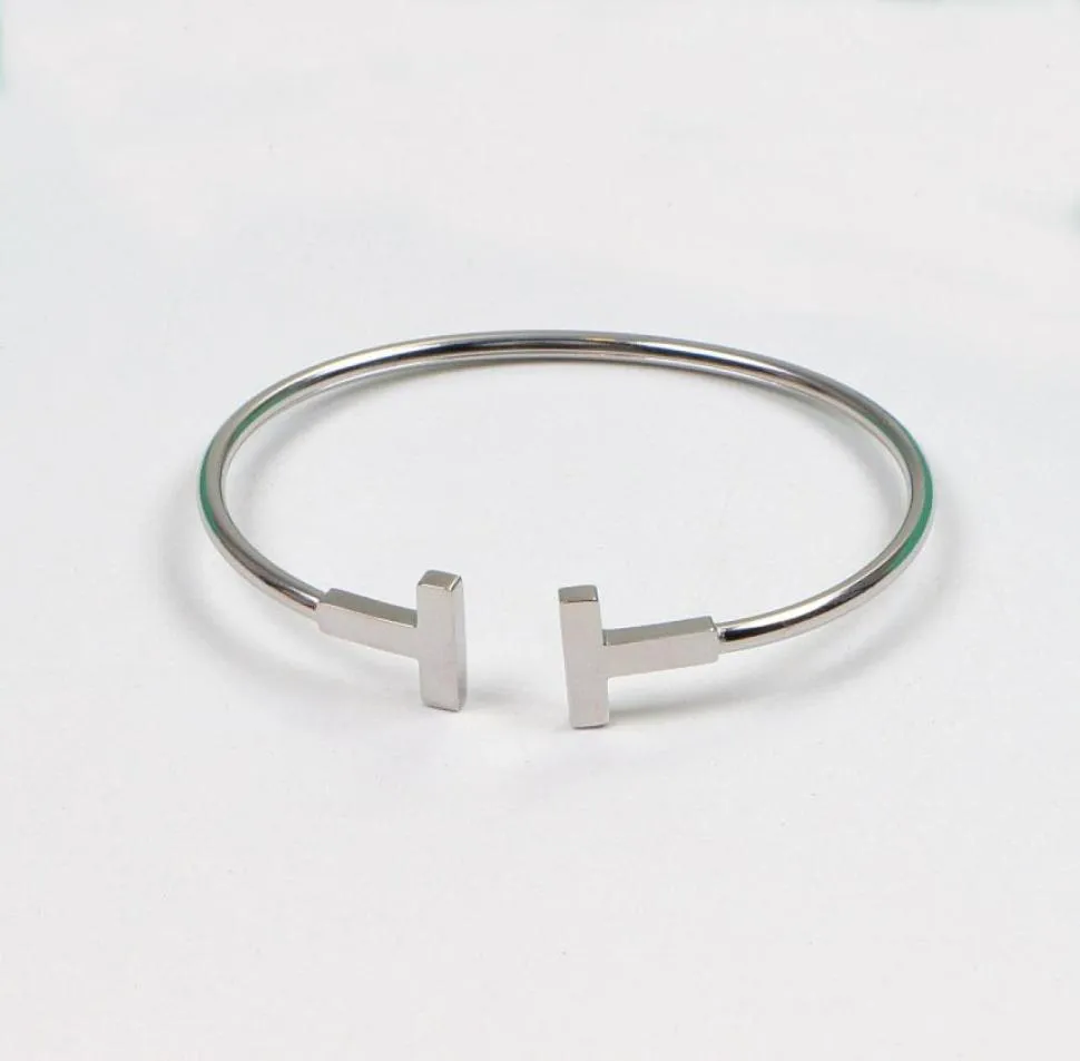 Hem dubbel manschett diamantbangle guldarmband för män 925 sterling silver pläterade 18k rosguldarmband thaped open fjäderjustring6945359