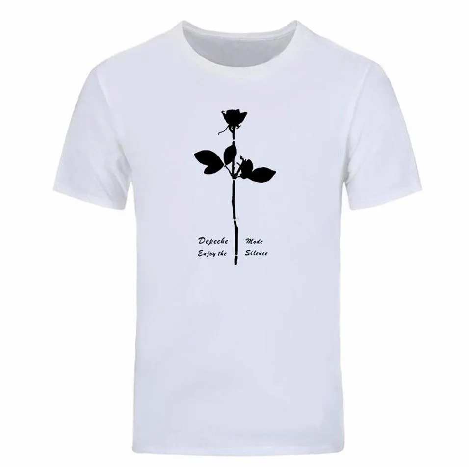 Depeche Mode T-shirt njut av tystnaden t skjortor män kort ärm bomullstoppar män tee mode sommar t-shirts diy-0334d256i
