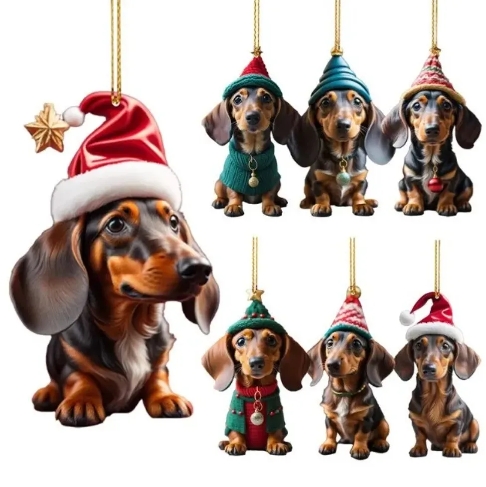 Neue Weihnachtsbaum Hängende Ornamente Dackel Hund Geformte Anhänger Für Zuhause Weihnachten Dekorationen Weihnachten Neue Jahr Geschenke Großhandel