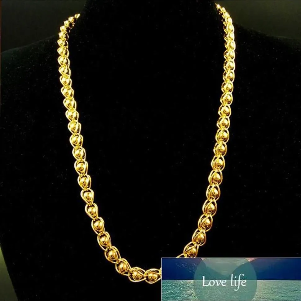 Chaînes Hip Hop pour bijoux pour hommes, bijoux en or jaune lourd rempli d'épaisseur, long et épais, collier hippie rock, 24 pouces, 7 mm de large, ras de cou Fac224I