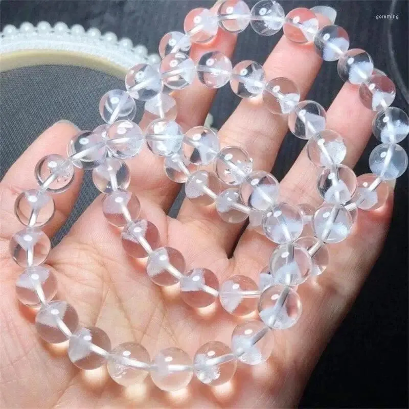 Bracelet Naturel Blanc Jardin Quartz Pyramide Bracelet Guérison Mode Reiki Cristal Homme Femme Fengshui Bijoux Cadeau D'anniversaire 1 pcs 10.4 MM