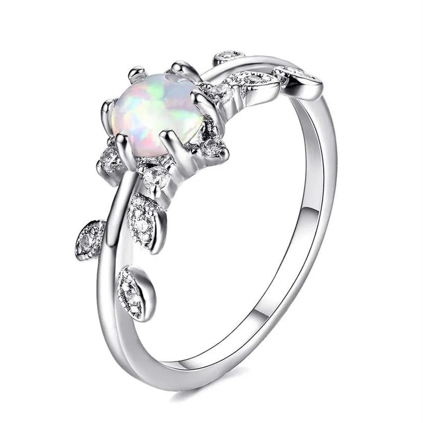 10 Stuks 1 lot Trendy Bruiloft Sieraden Fire Opal Edelstenen Zilveren Ringen Rusland Amerikaanse Australië Vrouwen Ringen Sieraden Gift2804