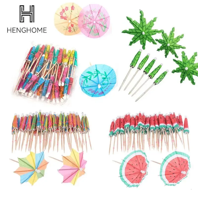 Autres fournitures de fête d'événement 10 20 50pcs cocktail parapluies bâton pics décoratifs fruits cupcake dessert buffet parasols boisson vaisselle 231017