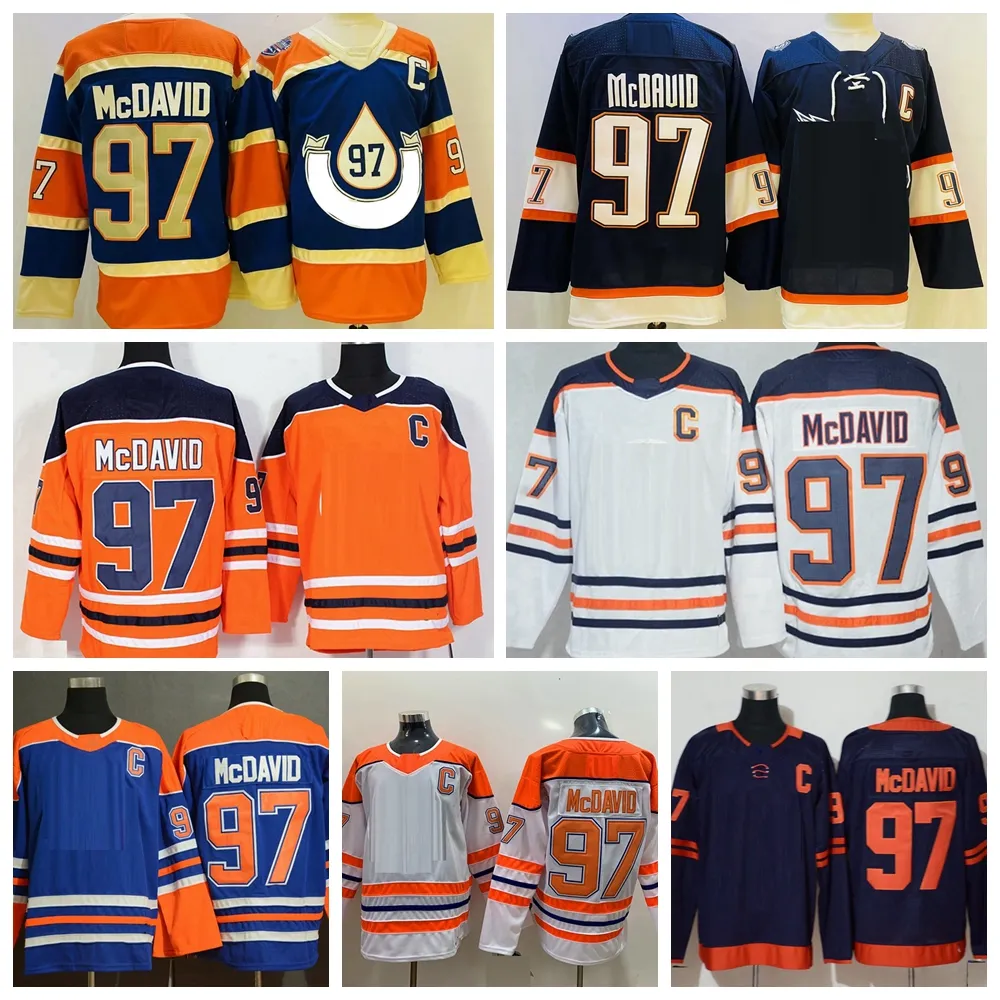 2023 Heritage Classic 97 Connor McDavid Hockey Jerseys Reverse Retro Jersey Stitched Shirts C Patch