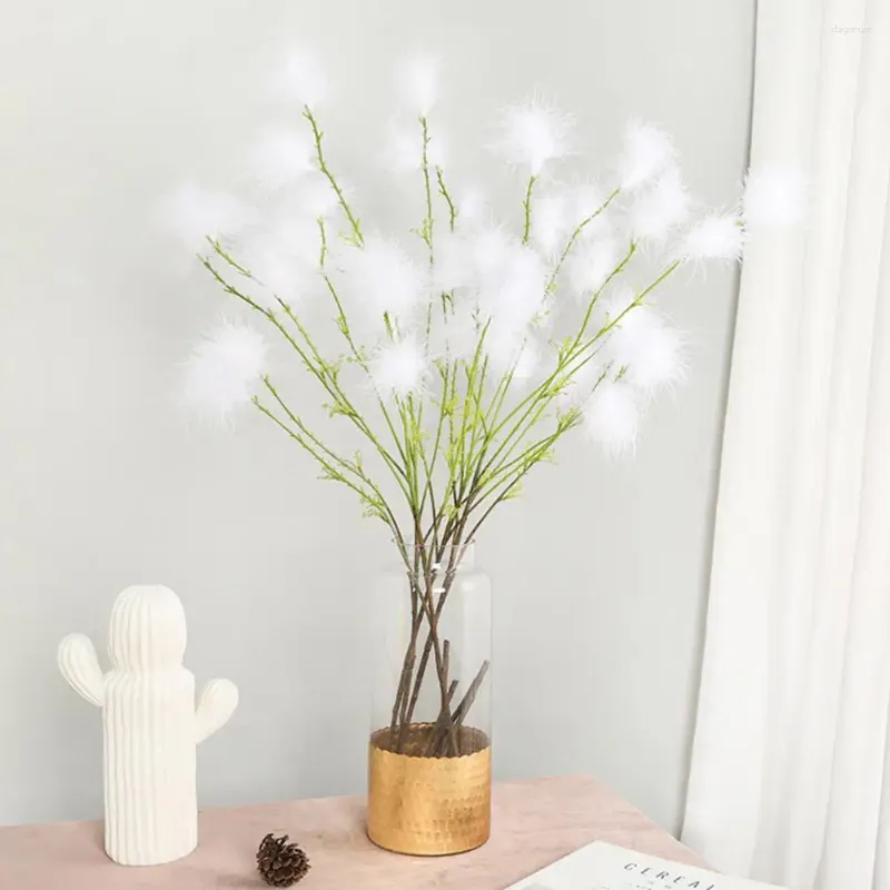 Dekorativa blommor Artificial Flower Multi-Use Light-Colored Fake Plastic Simulation Dandelion Display för gåvor