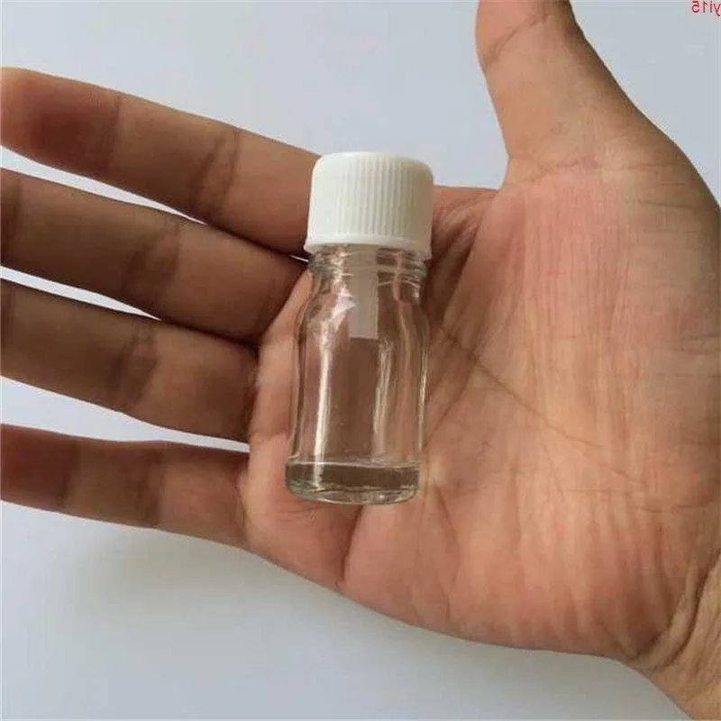 Mini bottiglie di vetro trasparente all'ingrosso da 5 ml con tappo a tenuta liquido trasparente 24 pezzi / lottobuona quantità Tnjae