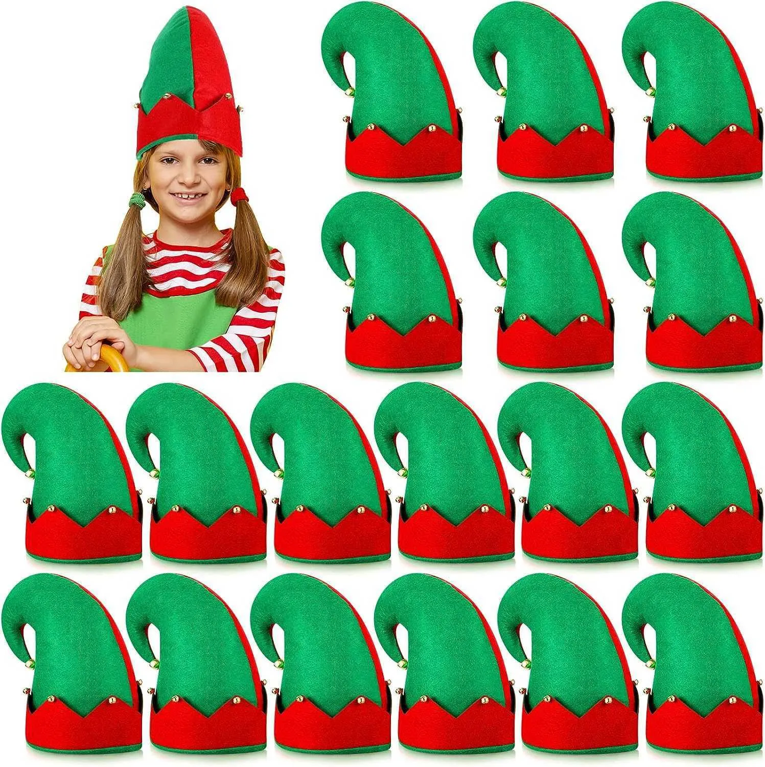 Boże Narodzenie elfy czapka dla dzieci dorośli Święty Mikołaj Elf Hat Hat Christmas Elf Ubranie Akcesoria