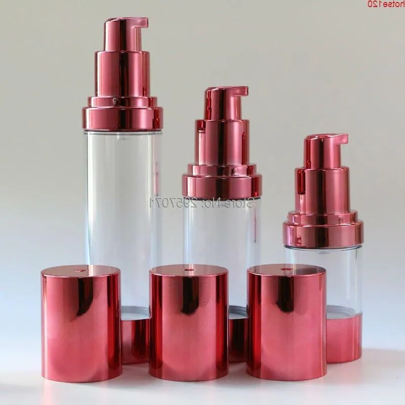 Bottiglie riutilizzabili per lozione per pompa a vuoto per bottiglie airless da 30 ml 50 ml Imballaggio cosmetico liquido di bellezza di alta qualità 100 pezzi / lotto all'ingrosso Lomll