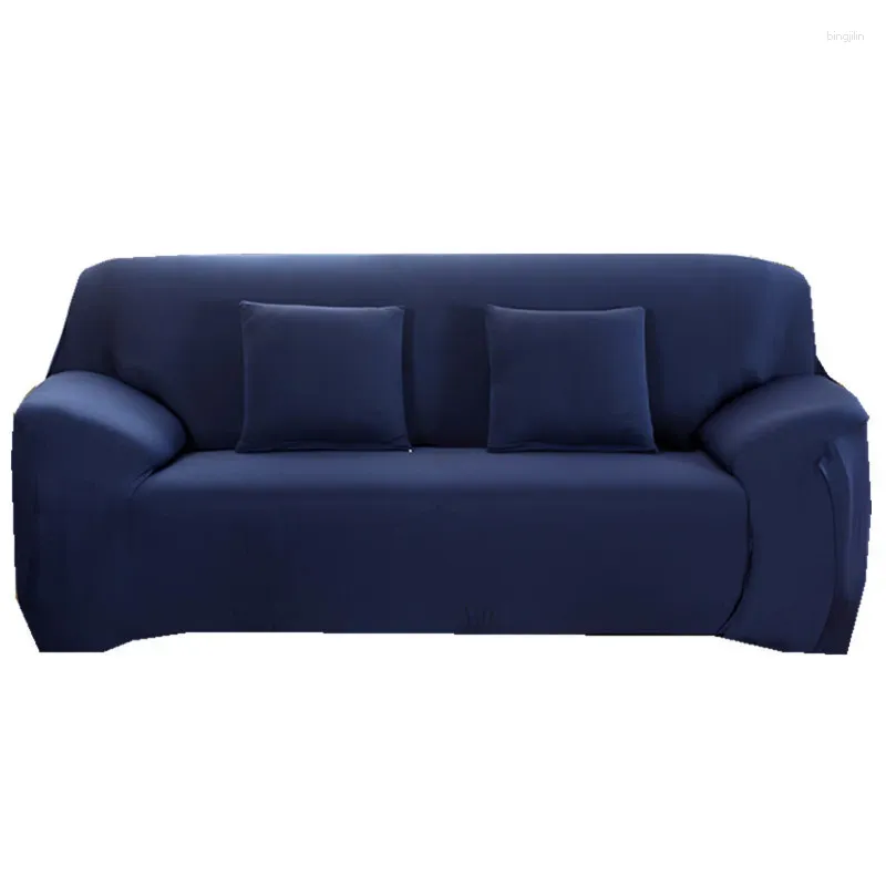 Stol täcker modern ren färg elastisk soffa täckning slipcovers stretchbara vikbara tvättbara fodral för vardagsrum soffan 1/2/3/4 säte