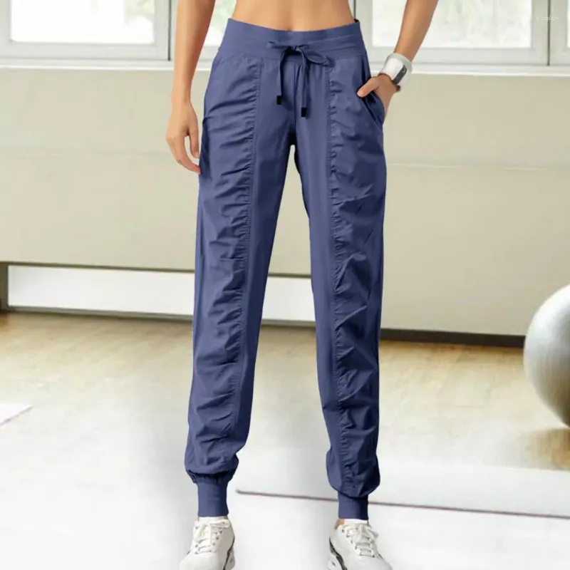 Pantaloni da donna Donna Cargo Coulisse Elastico a vita alta Tinta unita Pantaloni sportivi morbidi e traspiranti Pantaloni larghi alla caviglia Lady Harem