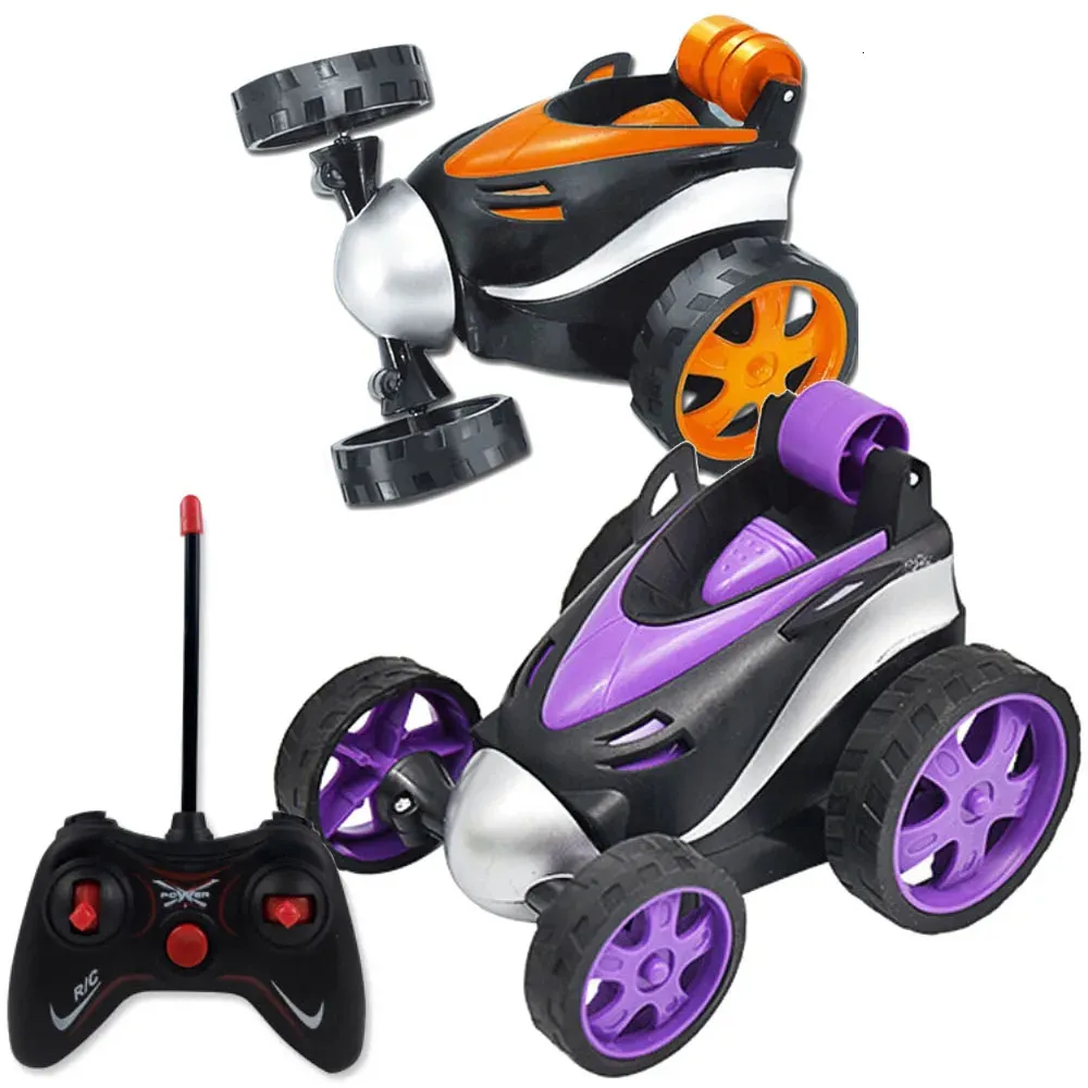 Литая под давлением модель Super Stunt Dancing RC Car Tumbling Electric Control Mini Funny Rolling Rotating Wheel Vehicle Toys для подарков на день рождения 231017