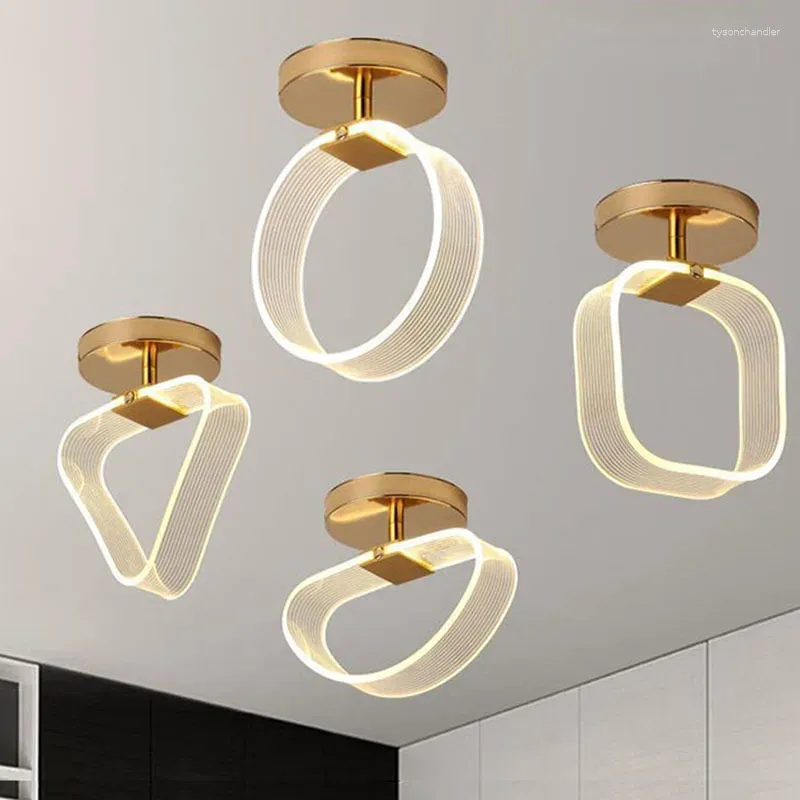 Plafondverlichting Moderne LED Lamp Creatieve Nodic Home Decor Voor Woonkamer Gang Hal Gangpad Garderobe Zwart Goud Lutres