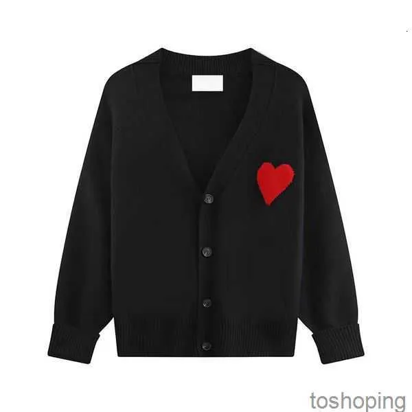 Maglione da uomo alla moda di design parigino Amis De Coeur Macaron Love Cardigan jacquard per uomo e donna Top S-xlqtbk