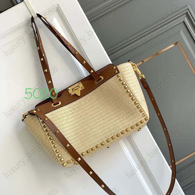 Fashion Exquisite Shopping Bag luxurious Women Totes Shoulder Bags Crafted with Lafite grass weavingLeatherSingle shoulder bag diagonal messenger bag Chain bag