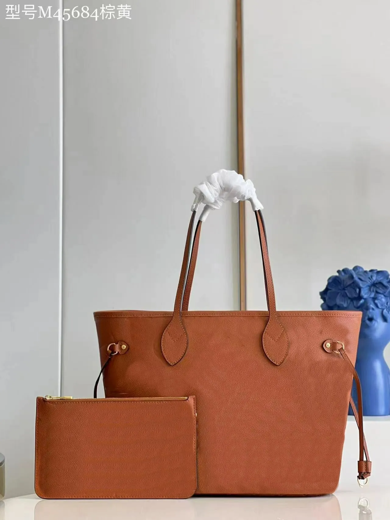 Designer Brownish Yellow Color Neverfull Totes Letter And Floral Printing Women Shoulder Bags Full Steel Hardware Embossing Handbags Large Capacity From 247 7 DHgate