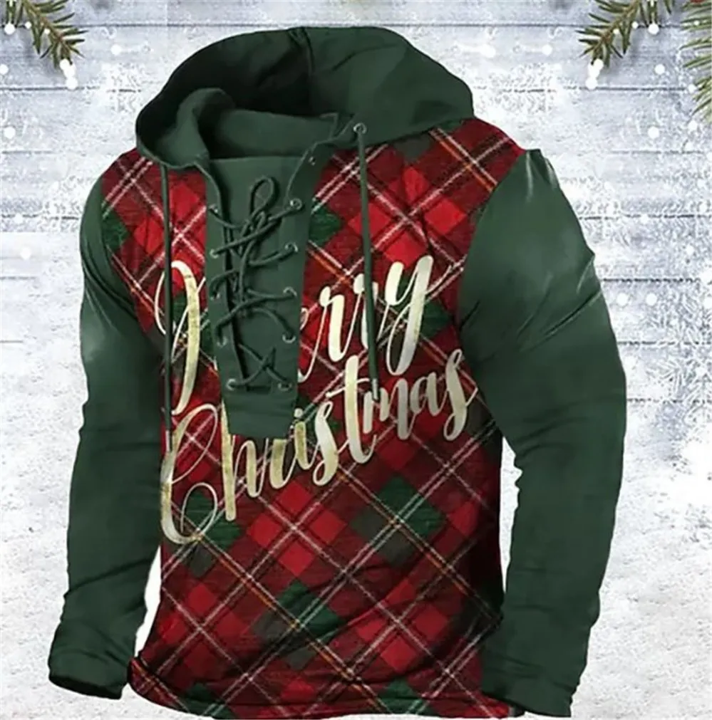 Customized Tees & Polos 021 Color christmas Hoodie Loose Sweater Long sleeved Coat