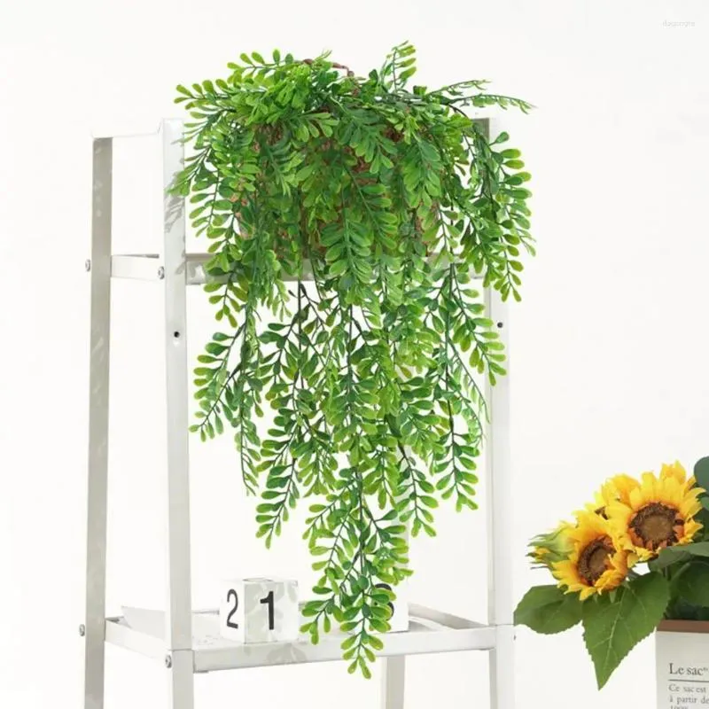 Decorative Flowers Christmas Small Boxwood Leaves Wall Hanging Realistic Artificial Green Plants Background 5 Forks Decoration Mariages