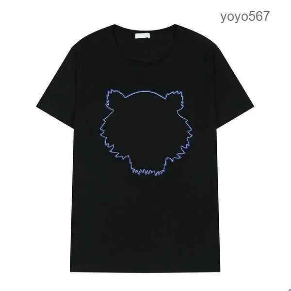 T-Shirts Kenzo T-shirt Mens Designer T Shirt Womens TShirt Summer Streetwear Short Sleeve Tiger Head Embroidery with Letters Printing Loose Trend T Shirt 7U16
