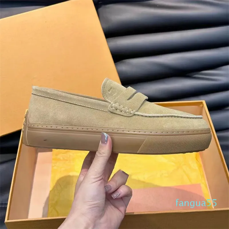 2023-Luxury Sneakers Shoes Suede Leather Fabric Men Maxi Rubber Pebbles Fashion Brands Casual Walking Outdoor Runner Sports