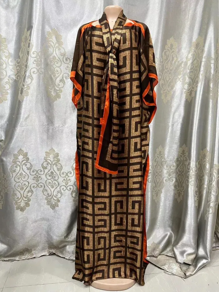 Artı Boyut Elbiseler Afrika Elbise Baskı Bohemia Hijab Robe Seksi Femme Zarif Müslüman Abaya Elbise Kadınlar Yaz Broder Riche Seksi Lady Partisi Maxi Beach 231018