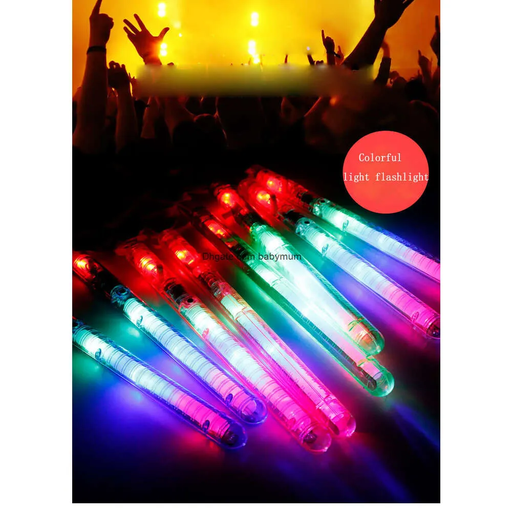 50 stks Kleurrijke LED Glow Sticks Knipperende Concert Carnaval Party Verjaardagscadeau Grote Transparante Vetersluiting Magische Stok