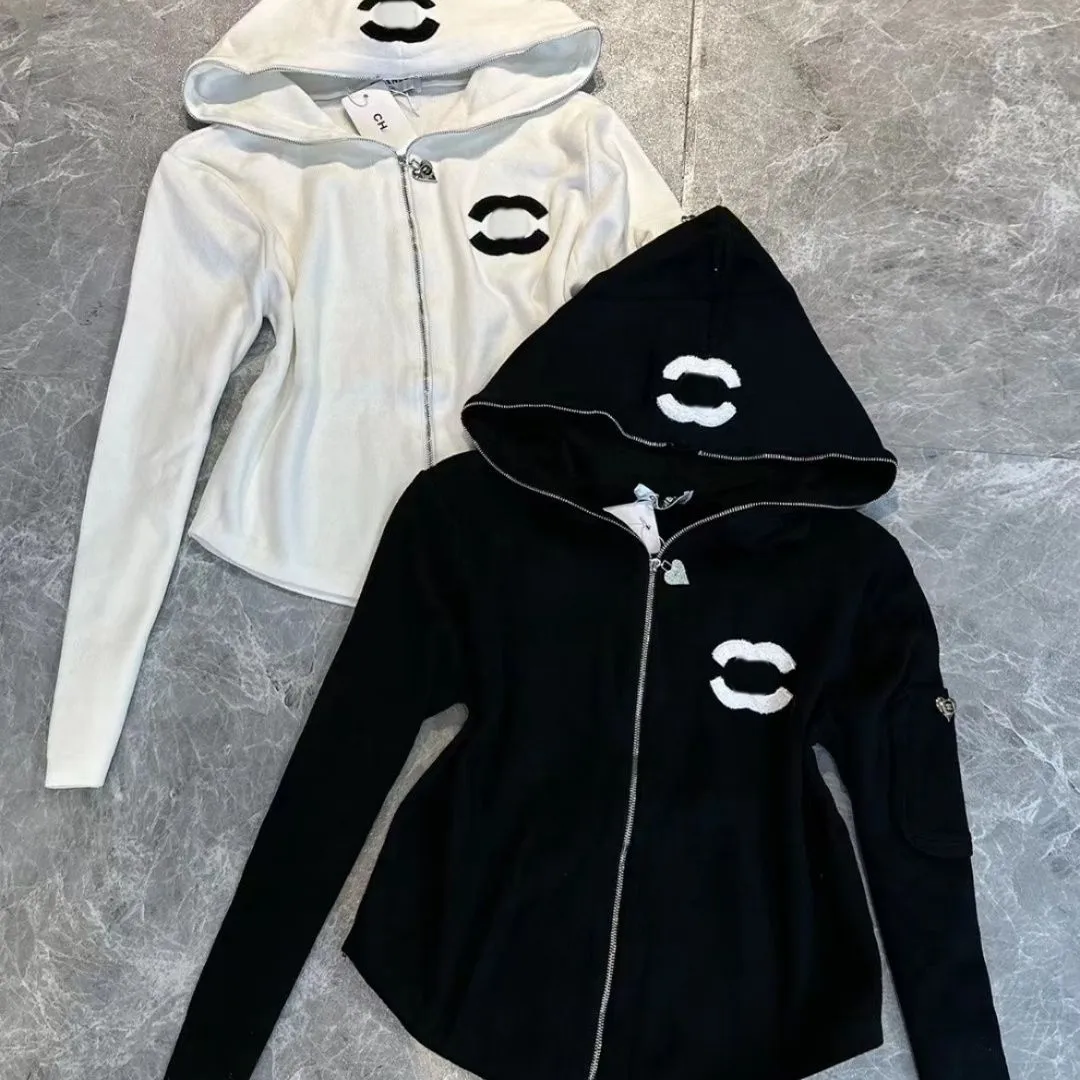 CHANNNEL Chaquetas de tendencia para mujer Chaqueta de diseñador estándar original Prendas de abrigo para ropa casual Abrigo Chaqueta de estilo urbano de moda Sudadera con capucha de manga larga para mujer