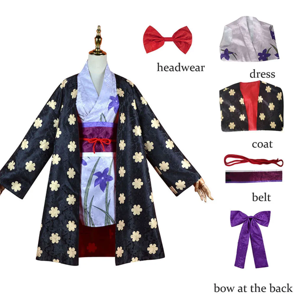 Costume de Cosplay Anime Nico Robin, tenues Kimono pour femmes, Costume de carnaval d'halloween