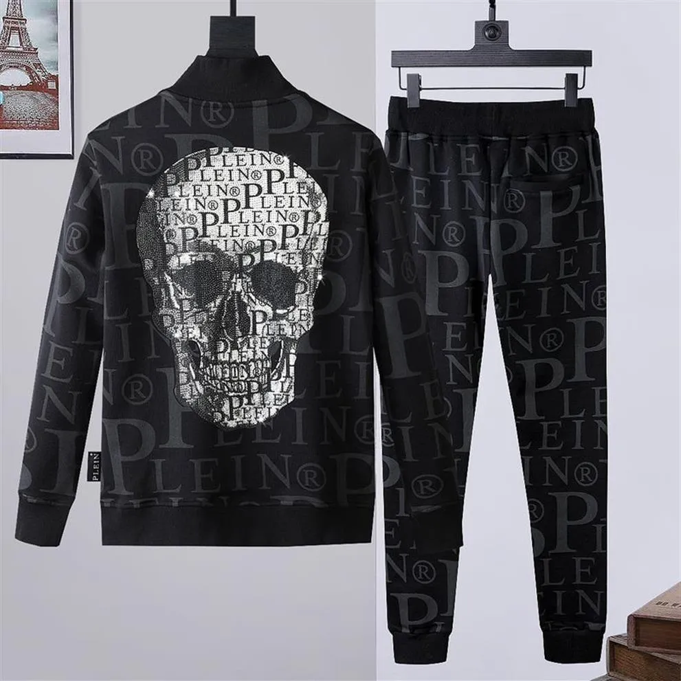 Plein Bear Men's Tracksuits Hoodie Jacket Trousers Crystal Skull Tracksuit PP Mens Hoodies Casual Tracksuits Jogger Jackets P282U