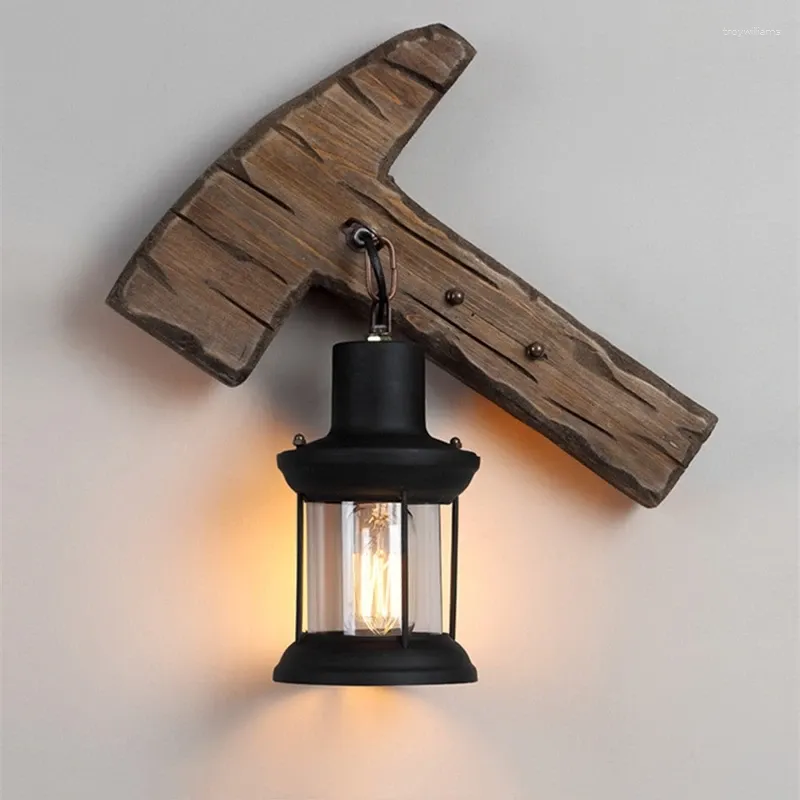 Wall Lamps Designer Wooden Retro Lamp For Living Room Cafe Bar Bedroom Bedside Industrial Style Home LED Decor Lighting Fixtures