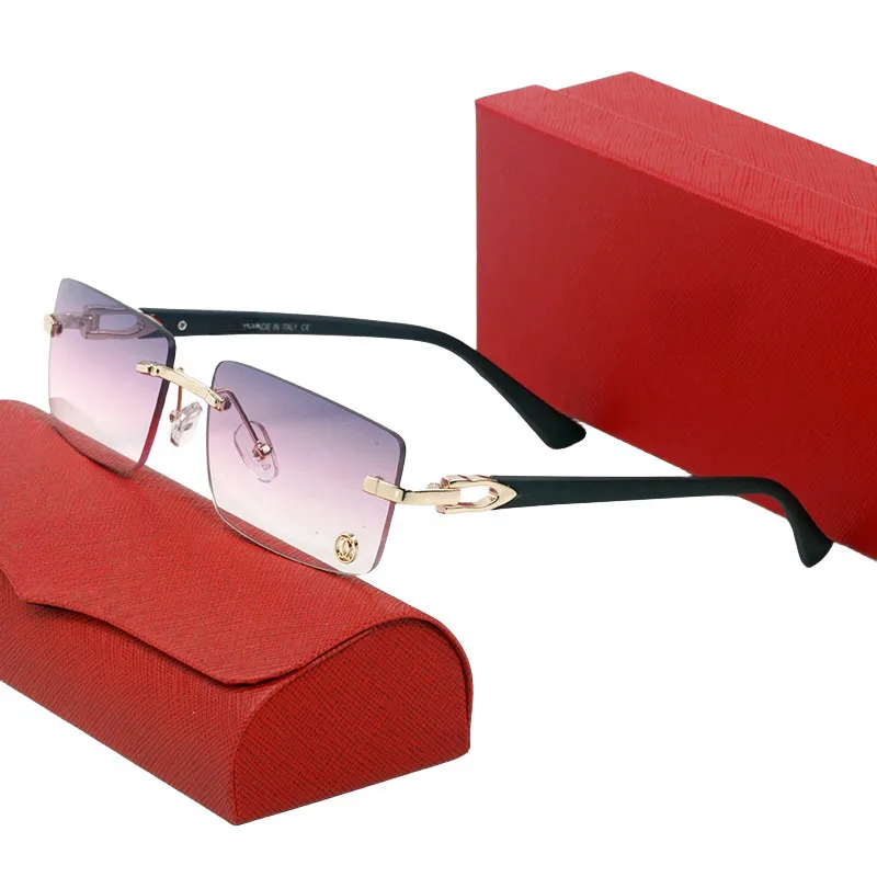 Óculos de sol de designer de luxo masculino clássico óculos de sol quadrados lentes gradientes múltiplas cores disponíveis óculos de condução praia viseira óculos de sol com caso