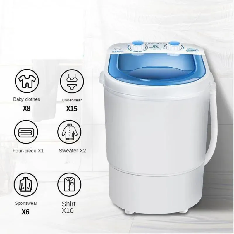 Electronics Robots Portable Semiautomatic Washing Machine with Spin Cycle Basket Drain Hose for Camping Apartments Dorms 231018