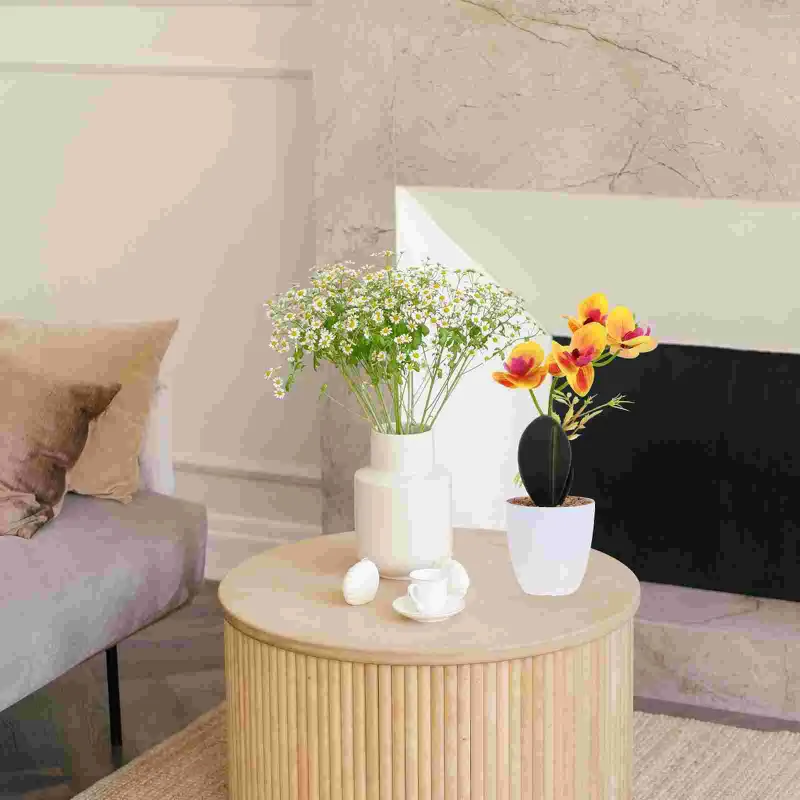 Fiori decorativi 3 pezzi di fiori artificiali in vaso finti finti bonsai decorativi