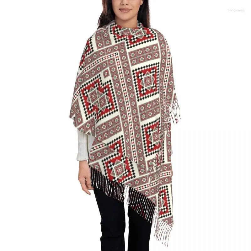 Etnische kleding Traditionele Roemeense handdoek Model Hoeken Kwastje Sjaal Zachte Oekraïne Boho Boheemse Geometrische Sjaal Wrap Winter Herfst Sjaals