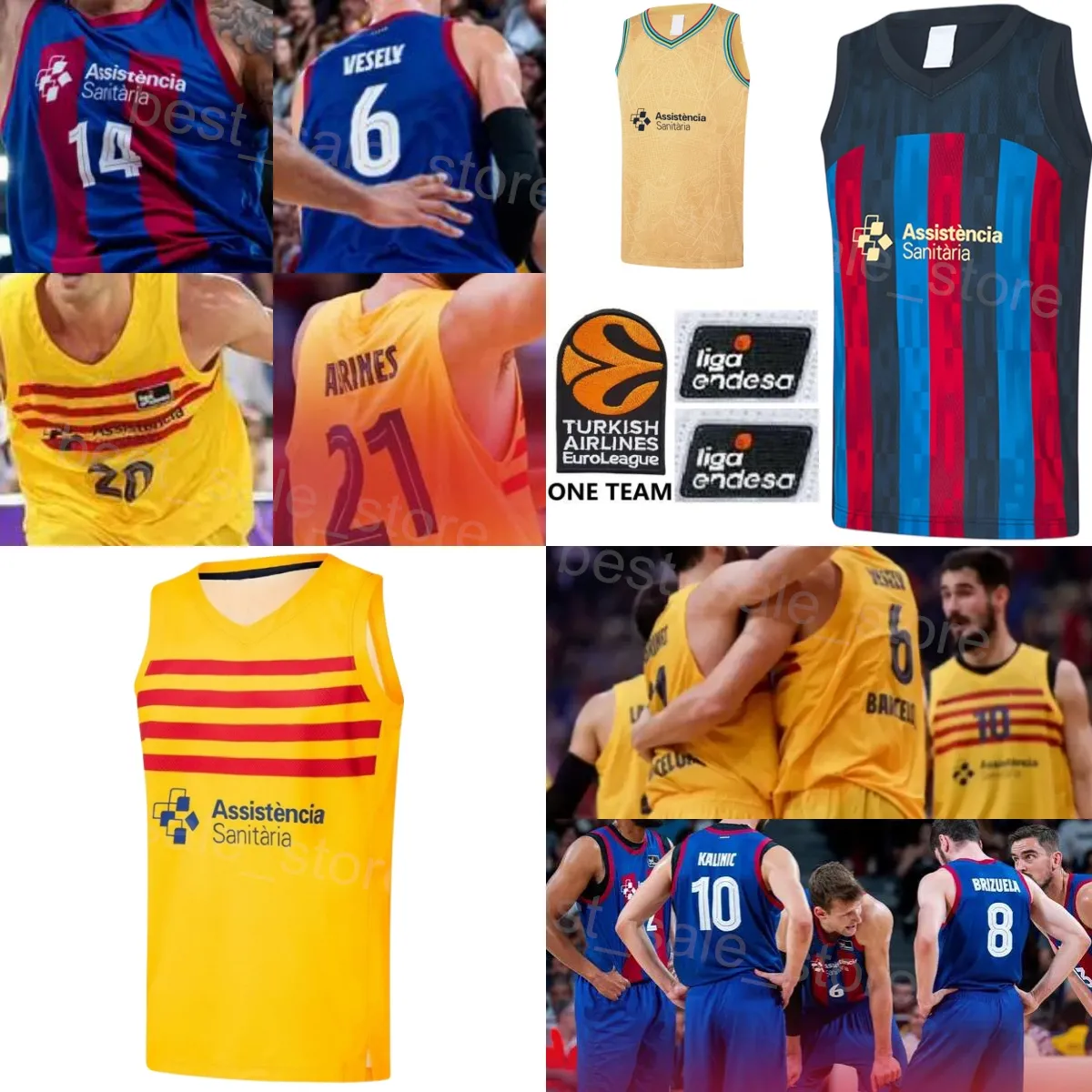 Print Baloncesto Basketball 33 Marc Gasol Jersey 16 Pau Gasol 19 Leandro Barbosa 9 Ricky Rubio 11 Juan Carlos Navarro Barca Lassa Liga A Endesa Euroleague Shirt