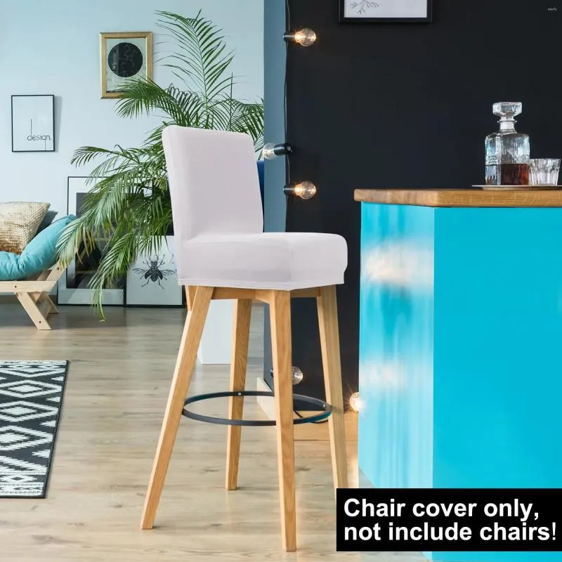 Sandalye bar tabure sayaç yüksekliği tarafı slipcover gümüş gri 4