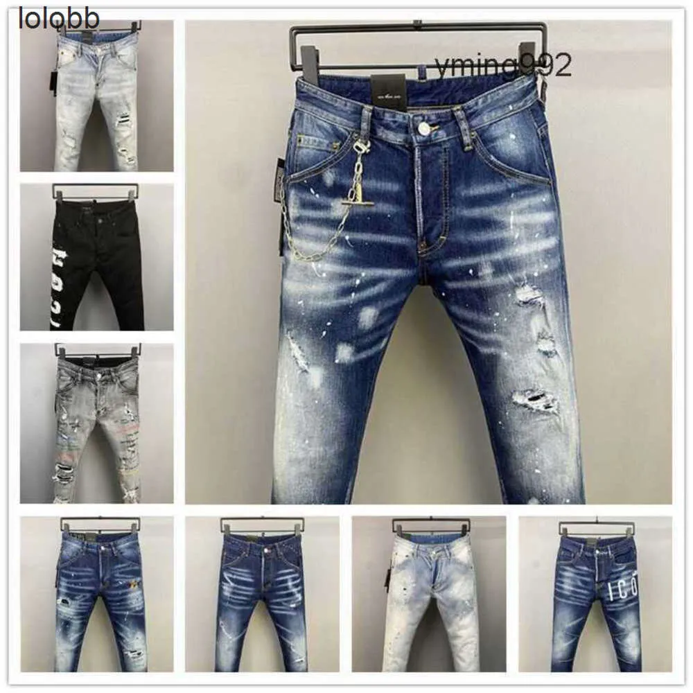 2023 Nya ankomster D2 Mens Luxury Purple Designer Denim Jeans Holes Trousers Dsquare Jeans Coolguy Biker Pants Mens Clothing 2#039en6q