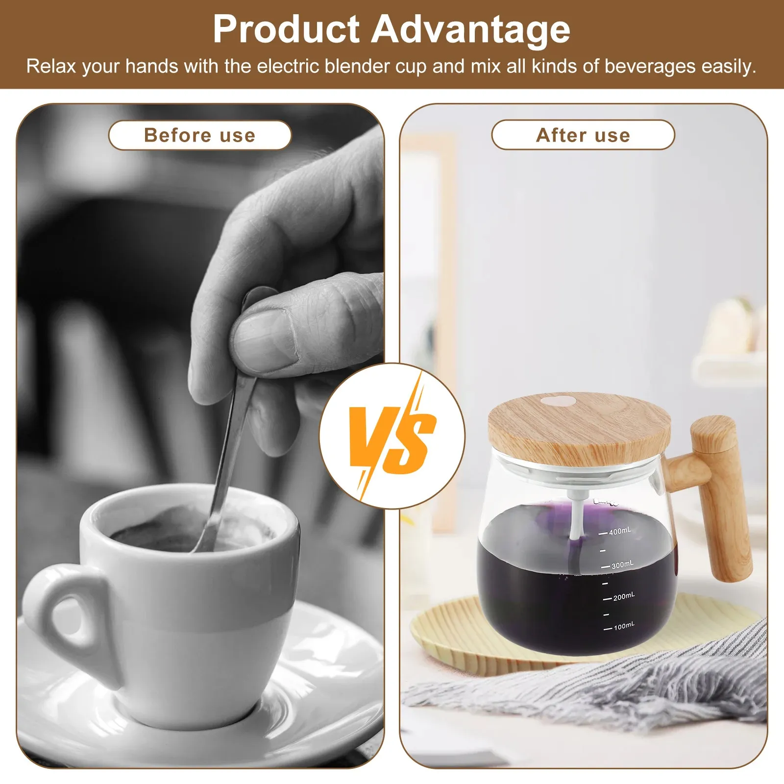 Self Stirring Coffee Mug, Battery Powered Electric Cup, 400ml Glass Mixing  Heat Resistant from Dhgate Mugs - price 23.6